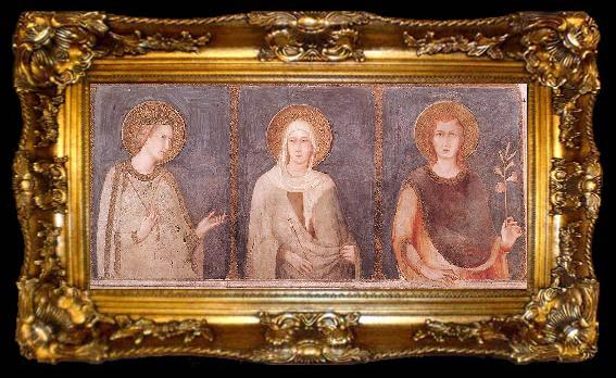 framed  Simone Martini St Elisabeth, St Margaret and Henry of Hungary, ta009-2